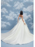 Strapless Ivory Pleated Satin Corset Back Timeless Wedding Dress